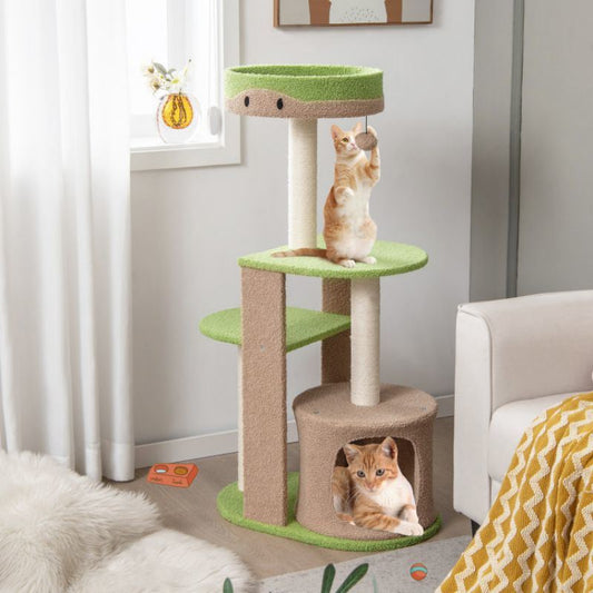 5-Tier Modern Cat Tree Tower for Indoor Cats with Sisal Scratching Posts